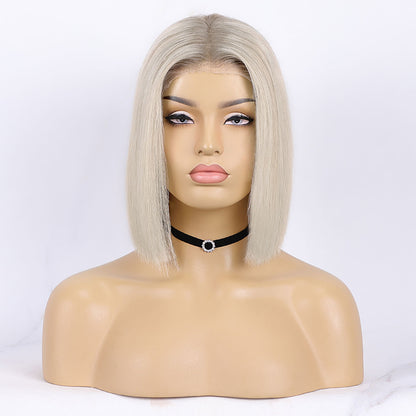 Grace | Impressive Straight Bob 13x4 4x4 Lace Wig Ombre Ash Blonde Glueless Human Hair Wigs