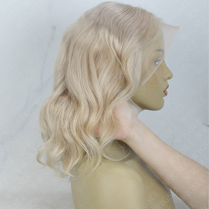 Alisa | Wavy Blonde Glueless 13x4 Lace Frontal Wig For Women Human Hair