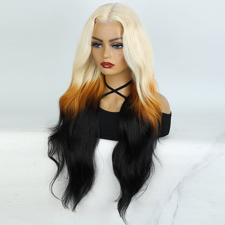 Nikita | Three Shades Ombre Blonde Wig Body Wave 13x6 13x4 Lace Front Human Hair Wig