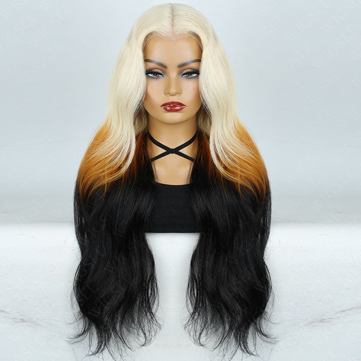 Nikita | Three Shades Ombre Blonde Wig Body Wave 13x6 13x4 Lace Front Human Hair Wig