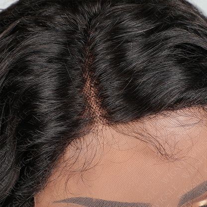 Erin | Glueless Short Water Wave 5x5 Lace Bob Wig Human Hair Side Part