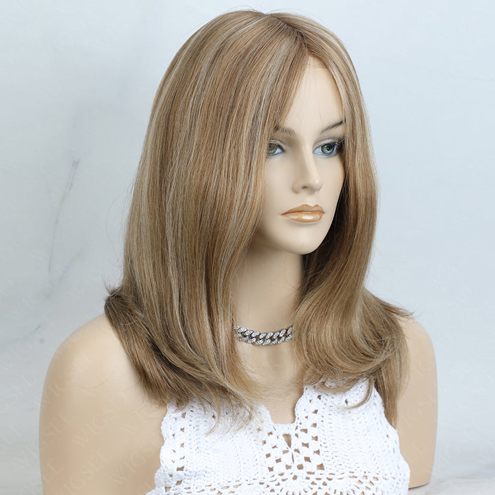 Kari | 5x5 Mono Lace Silk Base Highlight Brown Human Hair Wig