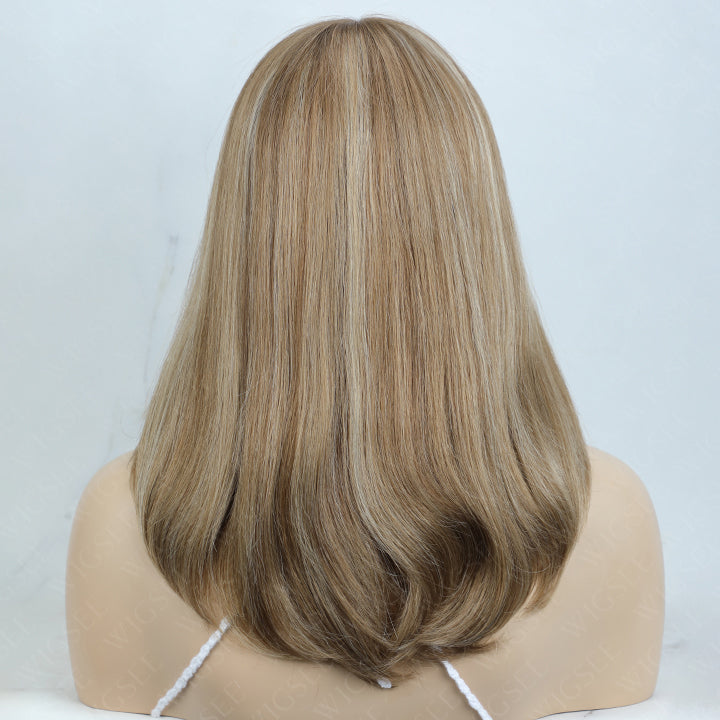 Kari | 5x5 Mono Lace Silk Base Highlight Brown Human Hair Wig