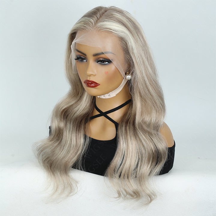 Max | 13x4 Lace Frontal Wig Fabulous Skunk Stripe Human Hair Wigs For Women